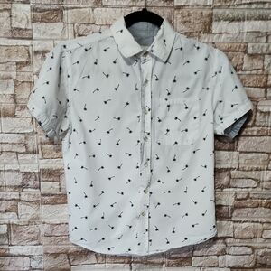 Paper Denim & Cloth White Palm Tree Print Shirt